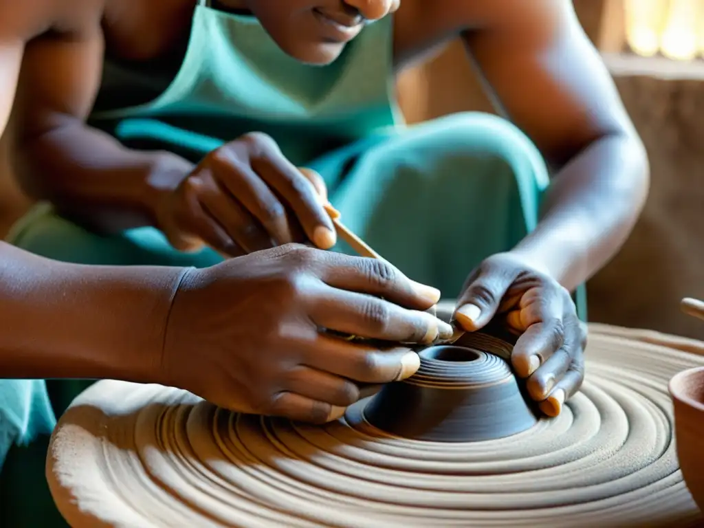 Artesano rural: Tradición y destreza en alta resolución Un artesano rural experto crea a mano una pieza única, mostrando la autenticidad y tradición de las artesanías rurales